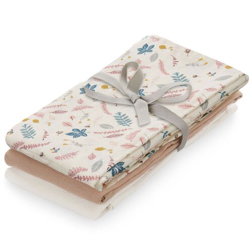 cam cam hydrofieldoeken - mix pressed leaves rose - 3st