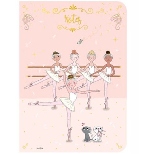 cartes d'art A6 notitieboekje ballerina 