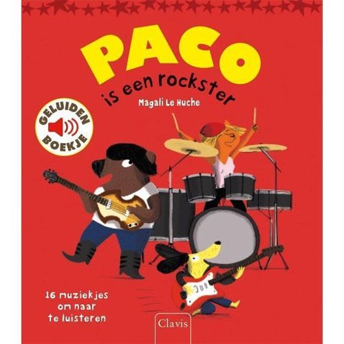 uitgeverij clavis geluidenboek paco is een rockster
