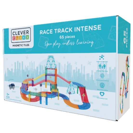 cleverclixx magnetische tegels racebaan intense - 65st