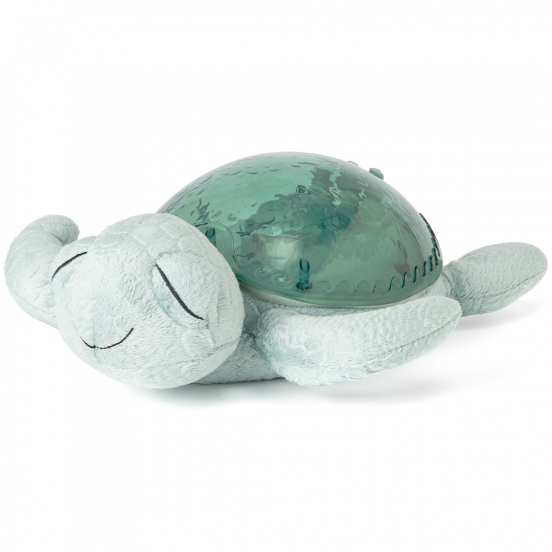 cloud.b knuffelschildpad met nachtlamp en geluid - groen