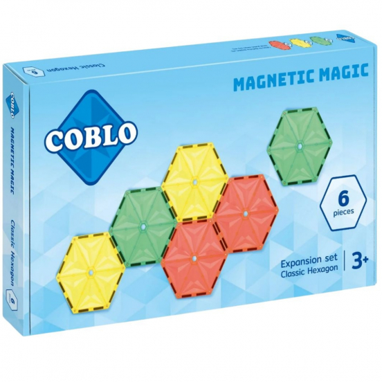 coblo magnetische tegels uitbreidingsset zeshoek - 6st 