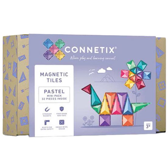 connetix magnetische tegels pastel - mini - 32st 