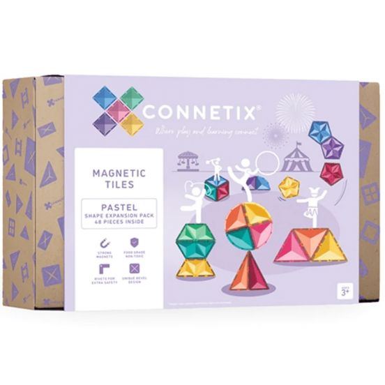 connetix magnetische tegels pastel - shape expansion pack - 48st  