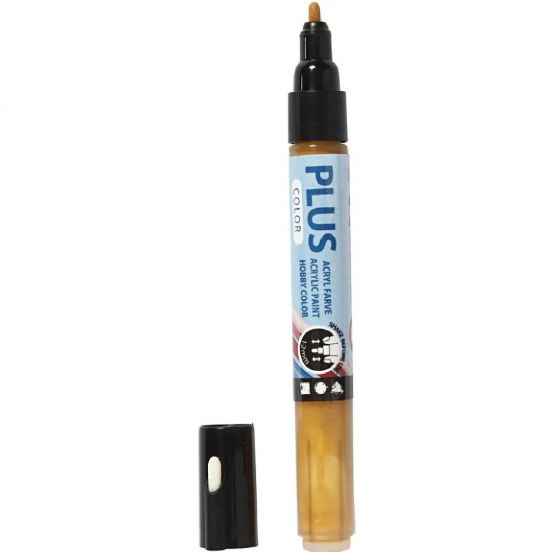 plus color marker acrylverf 1-2 mm - raw sienna