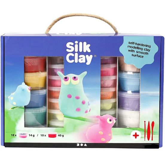 creativ company boetseerklei silk clay - 28st