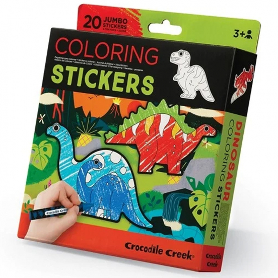 crocodile creek kleurstickers dinosaurus