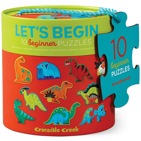 crocodile creek puzzels dinosaurussen - 10x2st 