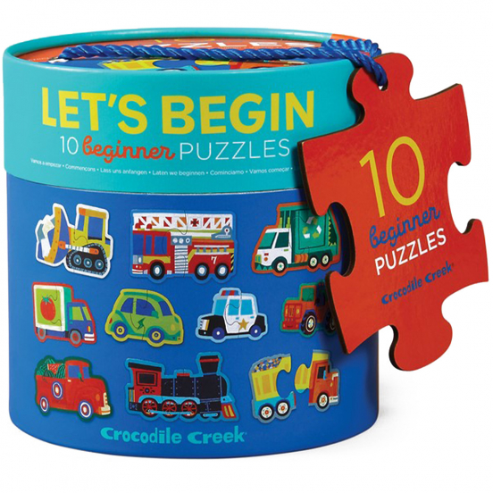 crocodile creek puzzels voertuigen - 10x2st