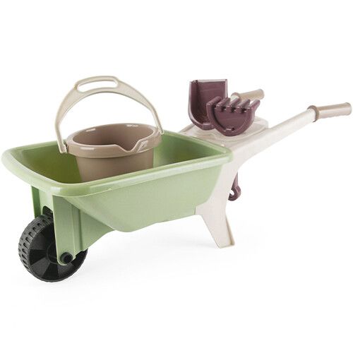 dantoy green garden brouette avec accessoires pour jardin - 4pc