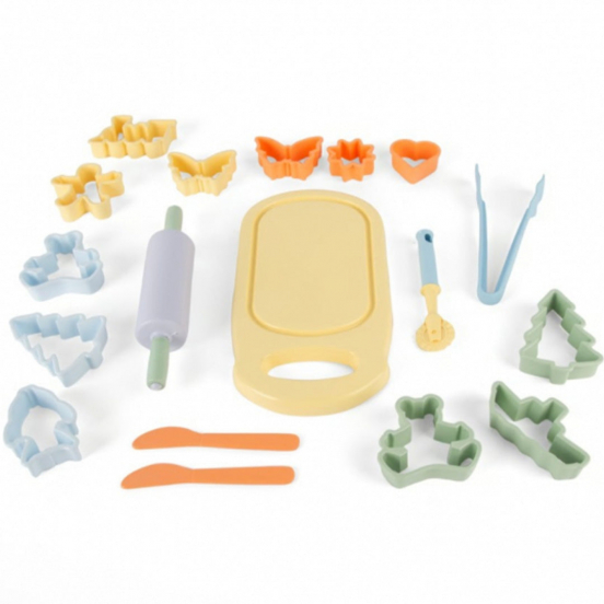 dantoy pastel klei gereedschapset - 18-delig