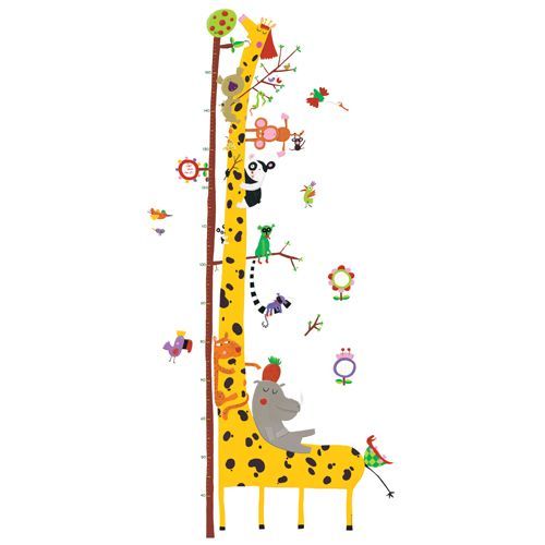 djeco muursticker groeimeter giraf 