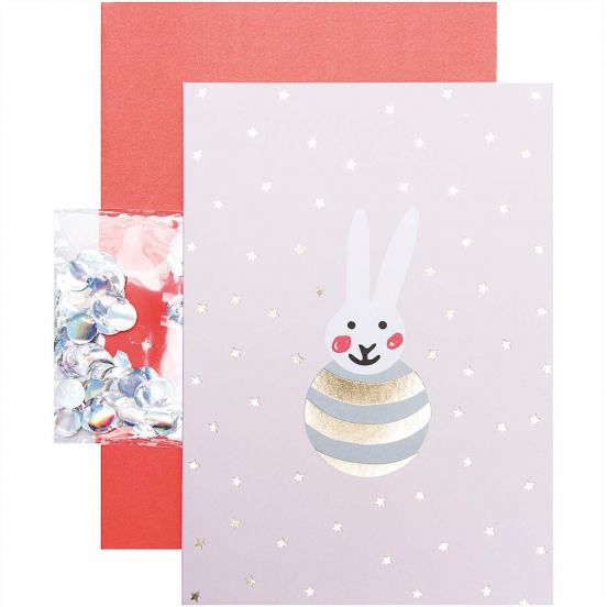 diy wenskaart - hello baby konijn