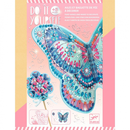 djeco knutselset diy vleugels en toverstaf - like a fairy
