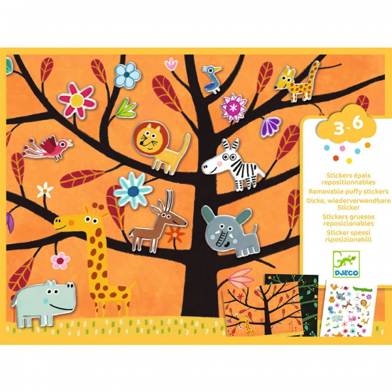 djeco knutselset herbruikbare stickers - off-ground tag