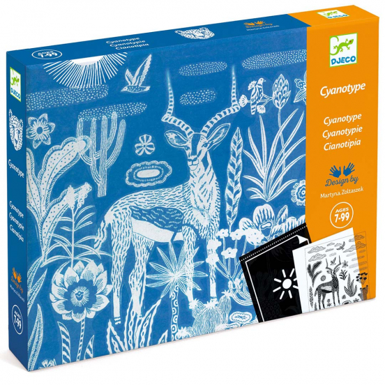 djeco knutselset blauwdruk - night-time in the savannah