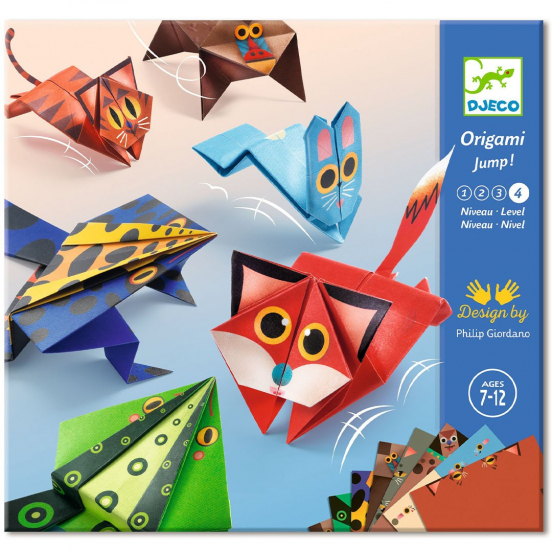 djeco origami - springende dieren