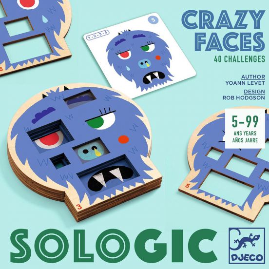 djeco logicaspel sologic - crazy faces