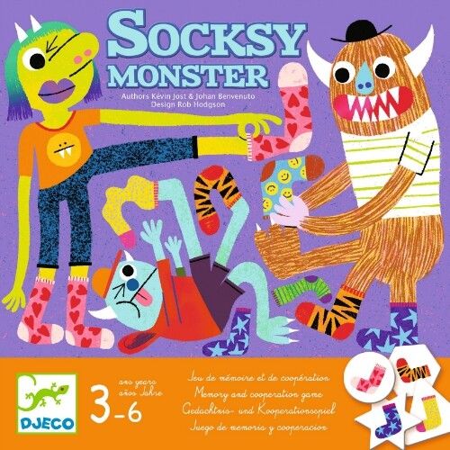 djeco memorie en samenwerkingsspel socksy monster