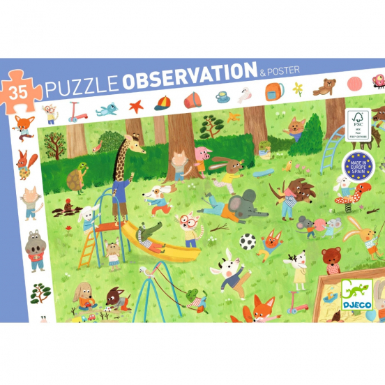 djeco puzzel observation speeltuin - 35st 