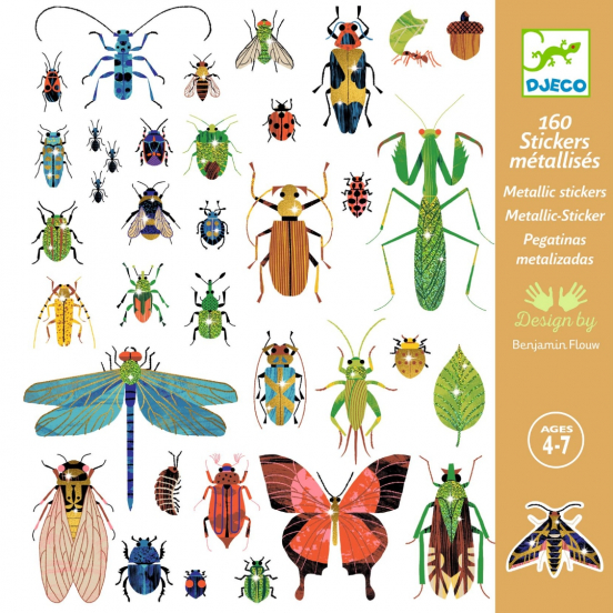 djeco stickers insecten - 160st