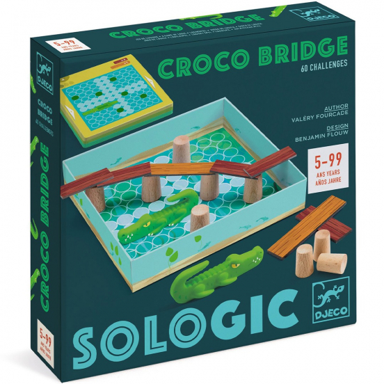djeco strategiespel sologic - croco bridge