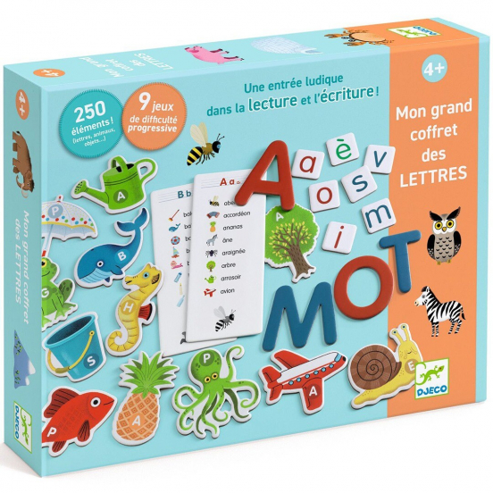 djeco apprendre des mots  - mon grand coffret des lettres 