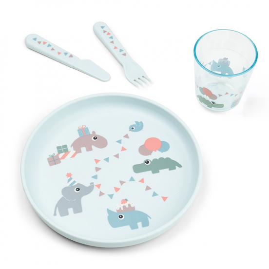 done by deer kinderservies verjaardag - blue