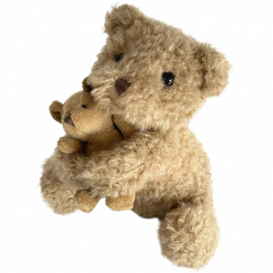 egmont toys knuffelbeer eustache met baby - 12 cm