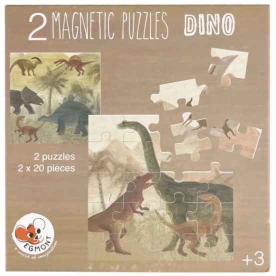 egmont toys magneetpuzzel dino's -2x20st
