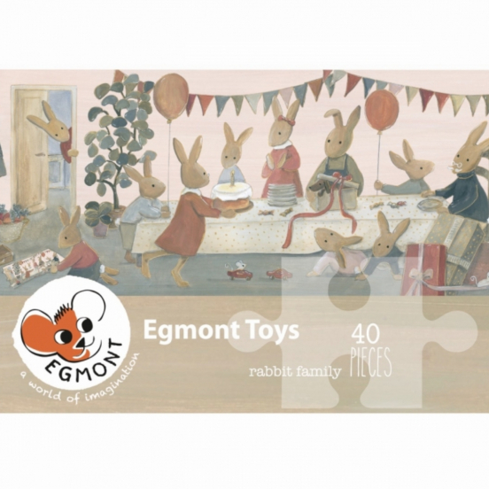 egmont toys vloerpuzzel konijnenfamilie - 40st