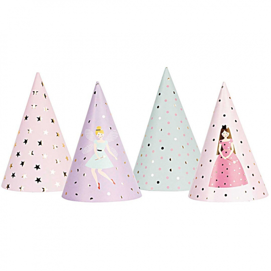 feesthoedjes prinsessen - 8 st