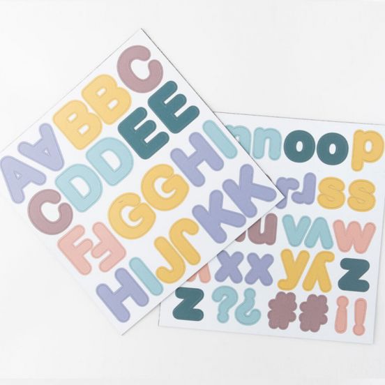 ferflex magneten letters - pastel - 125st