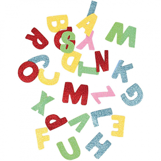 foam letters - glitter - 80st