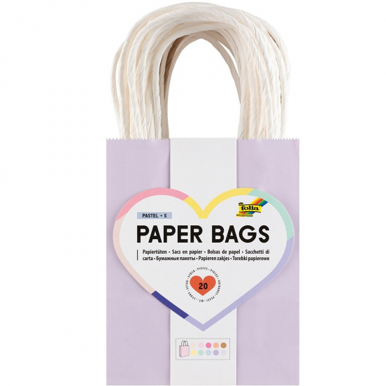 folia cadeauzakjes pastel - klein - 20st