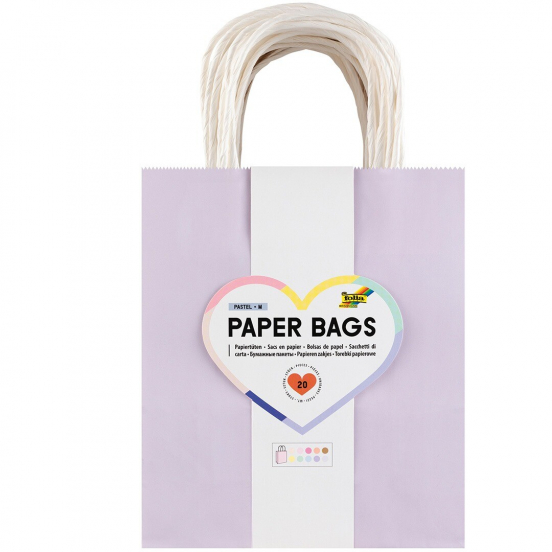 folia cadeauzakjes pastel - medium - 20st
