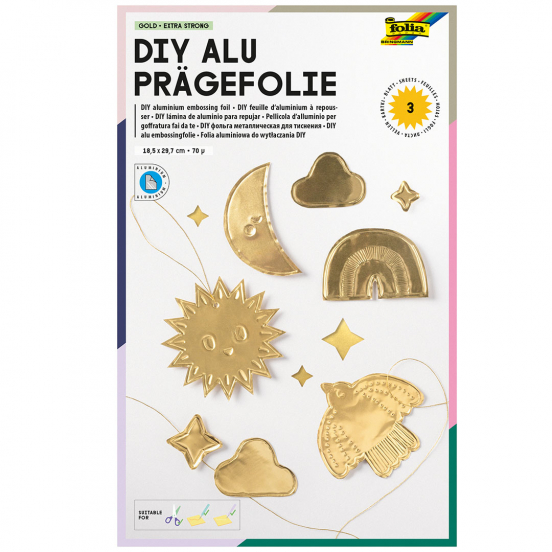folia embossingfolie - goud - 3st