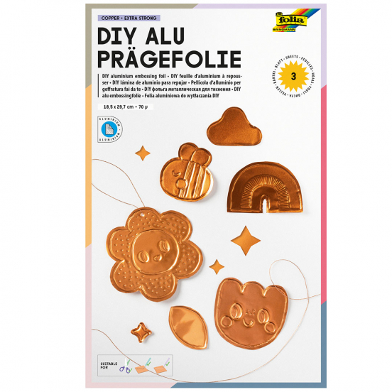 folia embossingfolie - koper - 3st