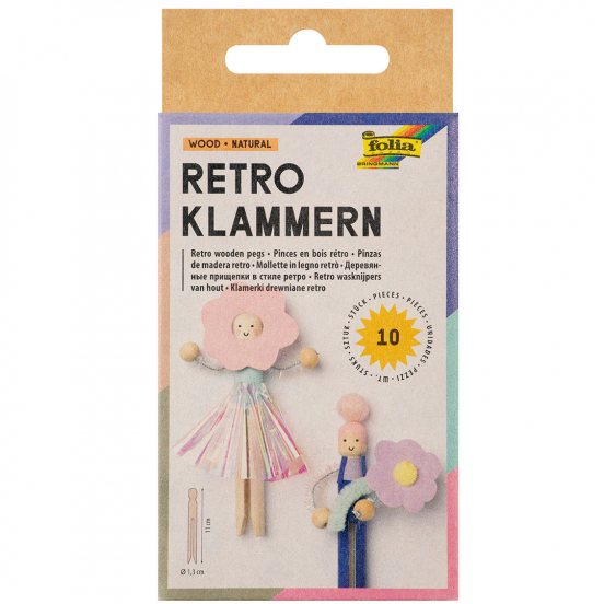 folia knutselwasknijpers - 10st