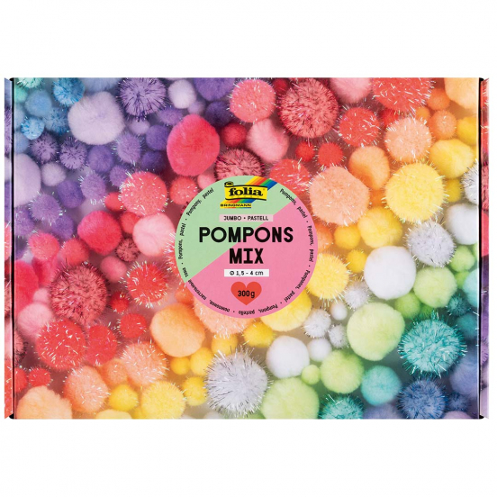 folia pompoms - pastel - 300 gram