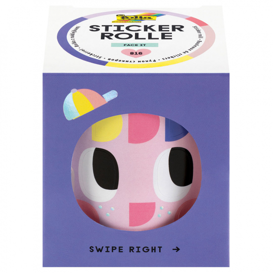 folia rol stickers - gezichtjes