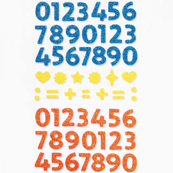 folia stickers glitter - cijfers - 112st