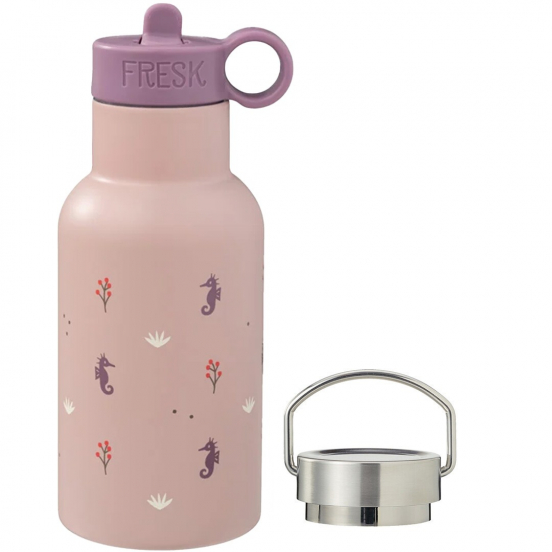 fresk rvs thermosfles met extra dop - zeepaardjes - 350 ml
