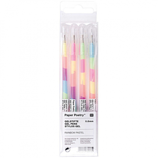 gelpennen regenboog - pastel - 4st