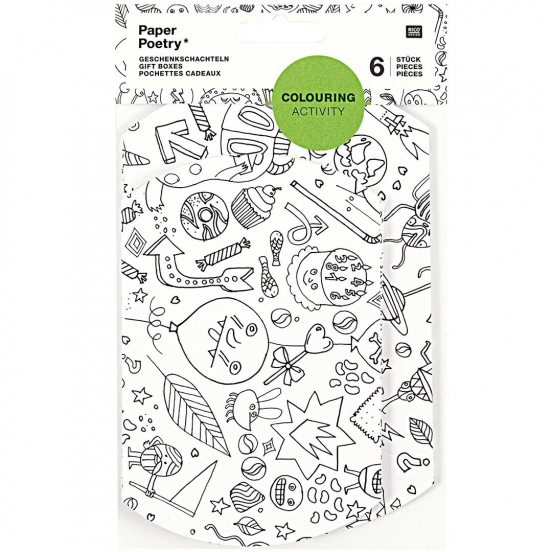 geschenkdoosjes inkleuren - 6 st