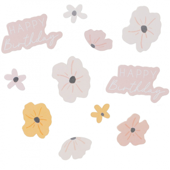 ginger ray confetti happy birthday floral - 14g