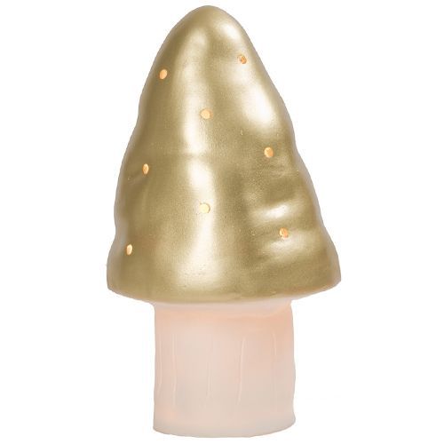 heico lamp paddenstoel goud - 28 cm