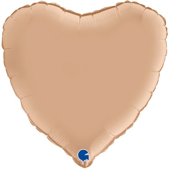 grabo ballon hart - satin nude - 45 cm