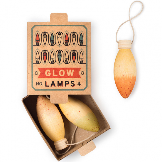 grapat kersthangers glow lamps - 3st