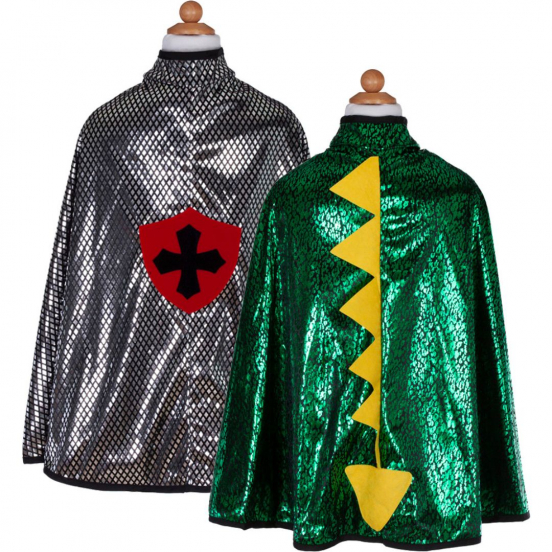 great pretenders omkeerbare verkleedcape draak - ridder - 5-6 jaar 
